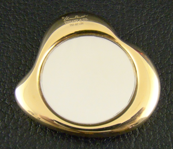 (image for) RARE TIFFANY 18K GOLD PENDENT WITH MIRROR